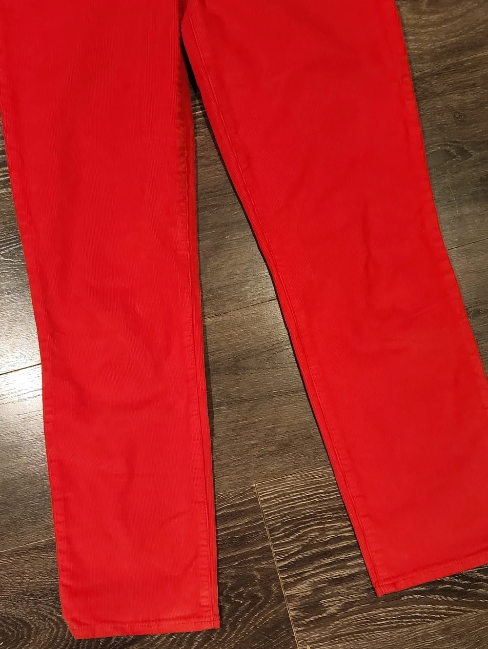 ❤️ J CREW HIGH RISE VINTAGE SLIM STRAIGHT CORDUROY PANTS / JEANS, RED, 4 (27)